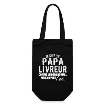 Je Suis Un Papa Livreur - Sac à bouteille - noir - Devant