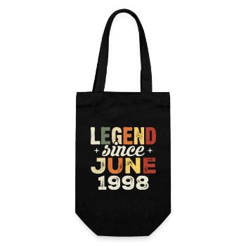 Juni 1998 Geburtstagsgeschenk Juni 1998 Juni 1998 - Geschenkbeutel für Flaschen - Schwarz - Vorne
