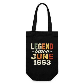 June 1963 Birthday present June 1963 June 1963 - Gift Bag for Bottles - black - Front