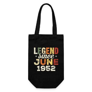 Juni 1952 Geburtstagsgeschenk Juni 1952 Juni 1952 - Geschenkbeutel für Flaschen - Schwarz - Vorne