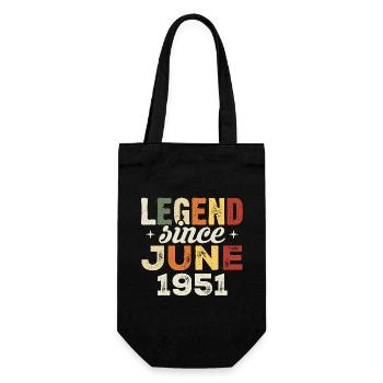 Juin 1951 Cadeau d’anniversaire Juin 1951 Juin 1951 - Sac à bouteille - noir - Devant