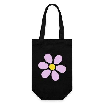 Blume pastell Blume Blumen pastell Blumen flieder - Geschenkbeutel für Flaschen - Schwarz - Vorne