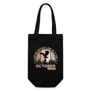 Incomparable since October 1956 68 Anniversary - Gift Bag for Bottles - black - Front