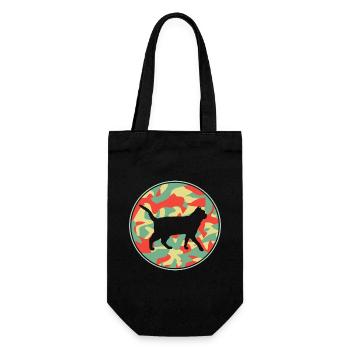 Vintage Amerikanisch Kurzhaar Katze - Geschenkbeutel für Flaschen - Schwarz - Vorne