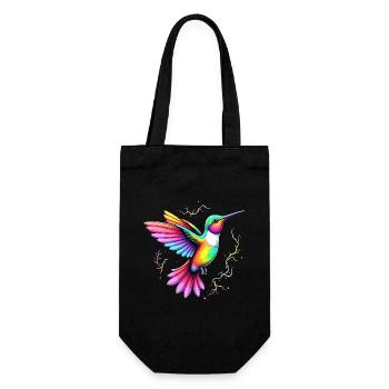 Liebe bunte Kolibris Tie Dye Kolibri - Geschenkbeutel für Flaschen - Schwarz - Vorne