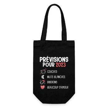 Prévisions pour 2023 Humour Futur Papa naissance - Sac à bouteille - noir - Devant