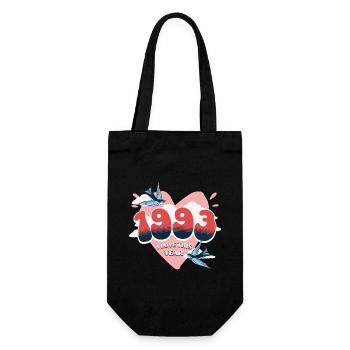 Geburtstag 30 Jahre verehrt Geburtsjahr 1993 - Geschenkbeutel für Flaschen - Schwarz - Vorne
