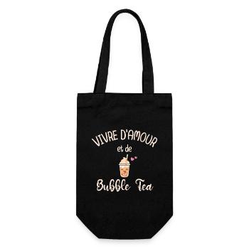 Vivre d'Amour et De Bubble Tea - Sac à bouteille - noir - Devant