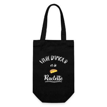Vivre d'Amour et De Raclette - Sac à bouteille - noir - Devant