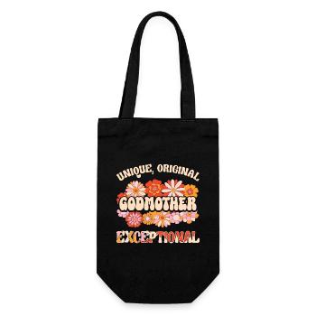 Unique original godmother exceptional godmother - Gift Bag for Bottles - black - Front