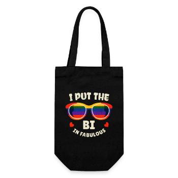 Bi in fabelhafter LGBT Gay Pride - Geschenkbeutel für Flaschen - Schwarz - Vorne