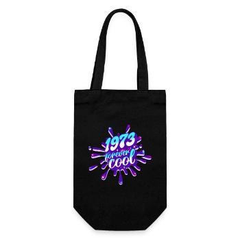 Cooles Jahr 1973 Jubiläum 50 Jahre - Geschenkbeutel für Flaschen - Schwarz - Vorne