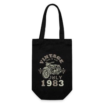 Born in July 1983 40 years old motorcycle - Gift Bag for Bottles - black - Front