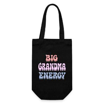Oma Oma voller Energie Ehefrau Oma - Geschenkbeutel für Flaschen - Schwarz - Vorne