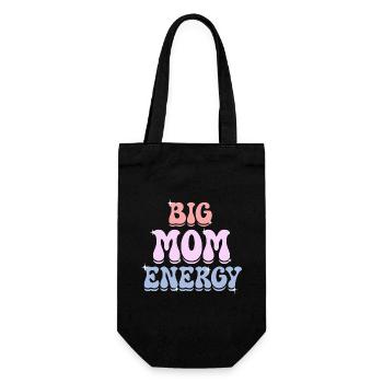 Mother Mom Full of Energy Wife Mom - Gift Bag for Bottles - black - Front
