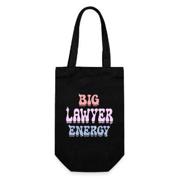 Energetic Lawyer Judge Jurist Lawyer - Gift Bag for Bottles - black - Front