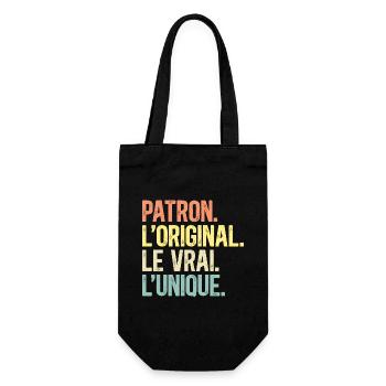 Patron L'Original Le Vrai L'Unique Homme Patron - Sac à bouteille - noir - Devant