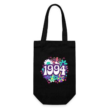 Retro Groovy Jahr 1994 Frau 30 Jahre Jubiläum - Geschenkbeutel für Flaschen - Schwarz - Vorne