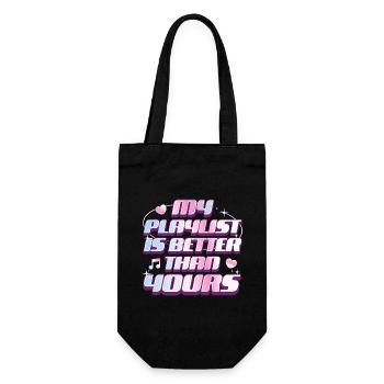 Playlist better than yours DJ musician - Gift Bag for Bottles - black - Front