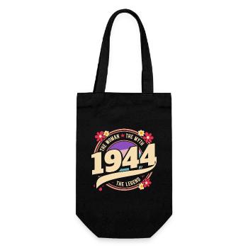 Jahr 1944 Die Legende 80 Jahre Jubiläum - Geschenkbeutel für Flaschen - Schwarz - Vorne