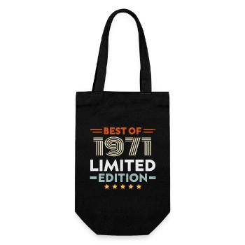 Retro 1963 Vintage Gift 61st Birthday 61 Years - Gift Bag for Bottles - black - Front