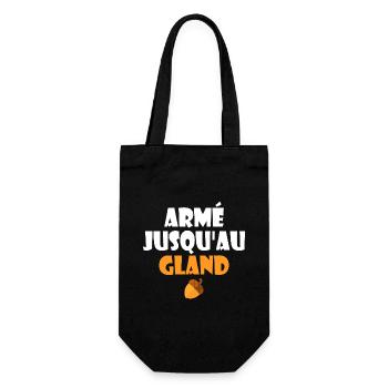 Armed to the Bone Humour French Expression - Gift Bag for Bottles - black - Front