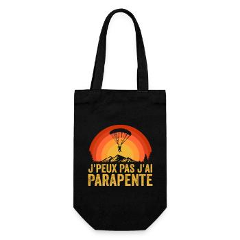 J'peux Pas j'ai Parapente, Cadeau Parapentiste - Sac à bouteille - noir - Devant