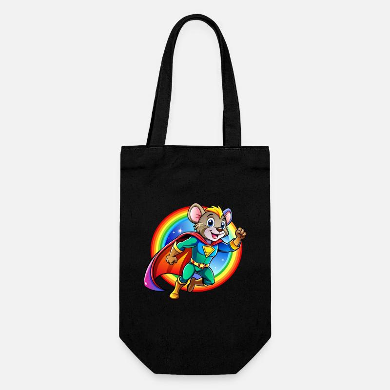 Souris de super-héros - Sac à bouteille - noir