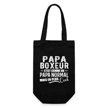 Papa Boxer Humor Coach Boxer Geschenk - Geschenkbeutel für Flaschen - Schwarz - Vorne
