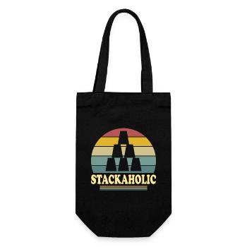 Cup Stacing Stackaholic Sport Stapeln - Geschenkbeutel für Flaschen - Schwarz - Vorne