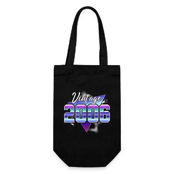 Retro 18th Anniversary 2006 - Gift Bag for Bottles - black - Front