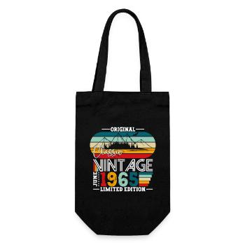 Vintage June 1965 Vintage 1965 Birthday 1965 - Gift Bag for Bottles - black - Front