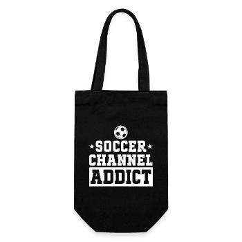 Fan Foot Loves Watching Football - Gift Bag for Bottles - black - Front
