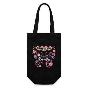 Papillon Femme Comptable Retraite - Sac à bouteille - noir - Devant