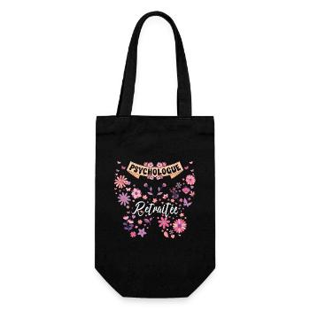 Papillon Femme Psychologue Retraite - Sac à bouteille - noir - Devant