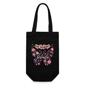 Papillon Femme Aide Soignante Retraite - Sac à bouteille - noir - Devant