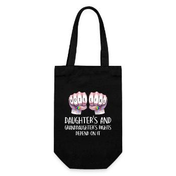 Grandma Feminism Little Girl Granny - Gift Bag for Bottles - black - Front