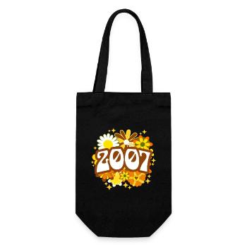 Rétro Groovy Année 2007 Femme 18 Ans Anniversaire - Sac à bouteille - noir - Devant
