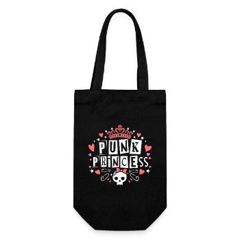 Femme Punk Princesse Rockeuse Punk - Sac à bouteille - noir - Devant