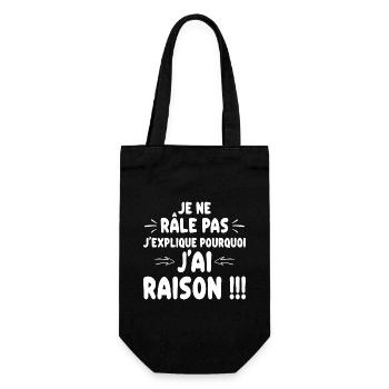 Humour Râleuse Cadeau Rigolo Femme - Sac à bouteille - noir - Devant