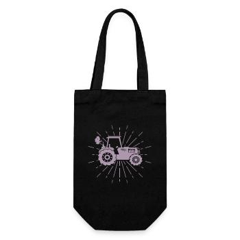 Silhouette de tracteur Minimaliste Agriculture - Sac à bouteille - noir - Devant