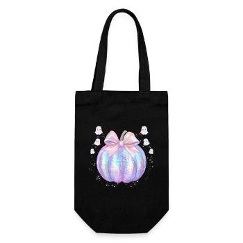Retro Halloween Disco Pumpkin - Gift Bag for Bottles - black - Front