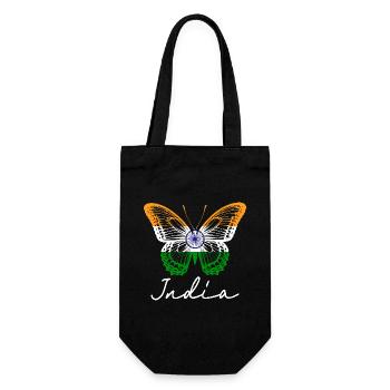 Schmetterling Indian Flagge Damen - Geschenkbeutel für Flaschen - Schwarz - Vorne