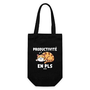Productivité En PLS Humour - Sac à bouteille - noir - Devant