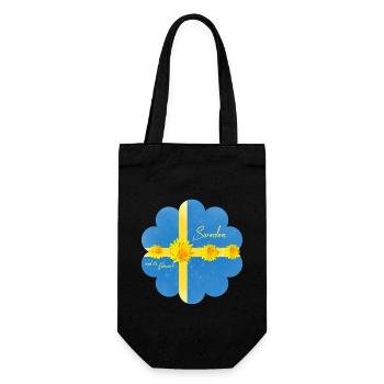 Suède Fleurs Solstice d’été - Sac à bouteille - noir - Devant