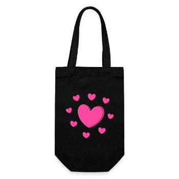 Valentine's Day Gift Valentine's Day - Gift Bag for Bottles - black - Front