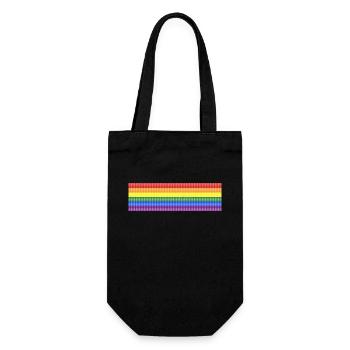 LGBT-Flagge - Geschenkbeutel für Flaschen - Schwarz - Vorne