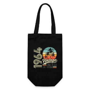 1964 Vintage Jahrgang Retro Geburtstag Geschenk - Geschenkbeutel für Flaschen - Schwarz - Vorne