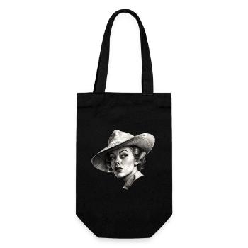 Vintage Vibes – Pin-up Beauty of the 20s - Gift Bag for Bottles - black - Front