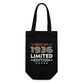 Retro 1936 Vintage 88th Birthday Gift 88 Years Old - Gift Bag for Bottles - black - Front